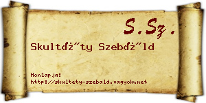 Skultéty Szebáld névjegykártya